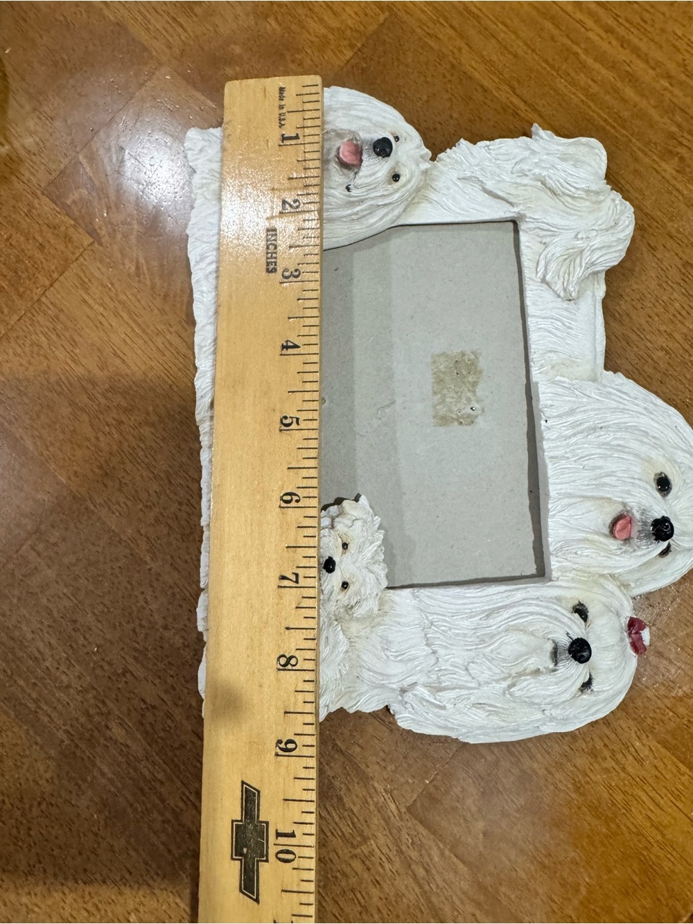 Resin Maltese Dog Picture Frame 4x6 Picture Frame - Picture 5 of 7